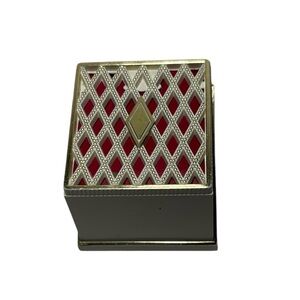 Vintage Red and Gold Empty Ring Box